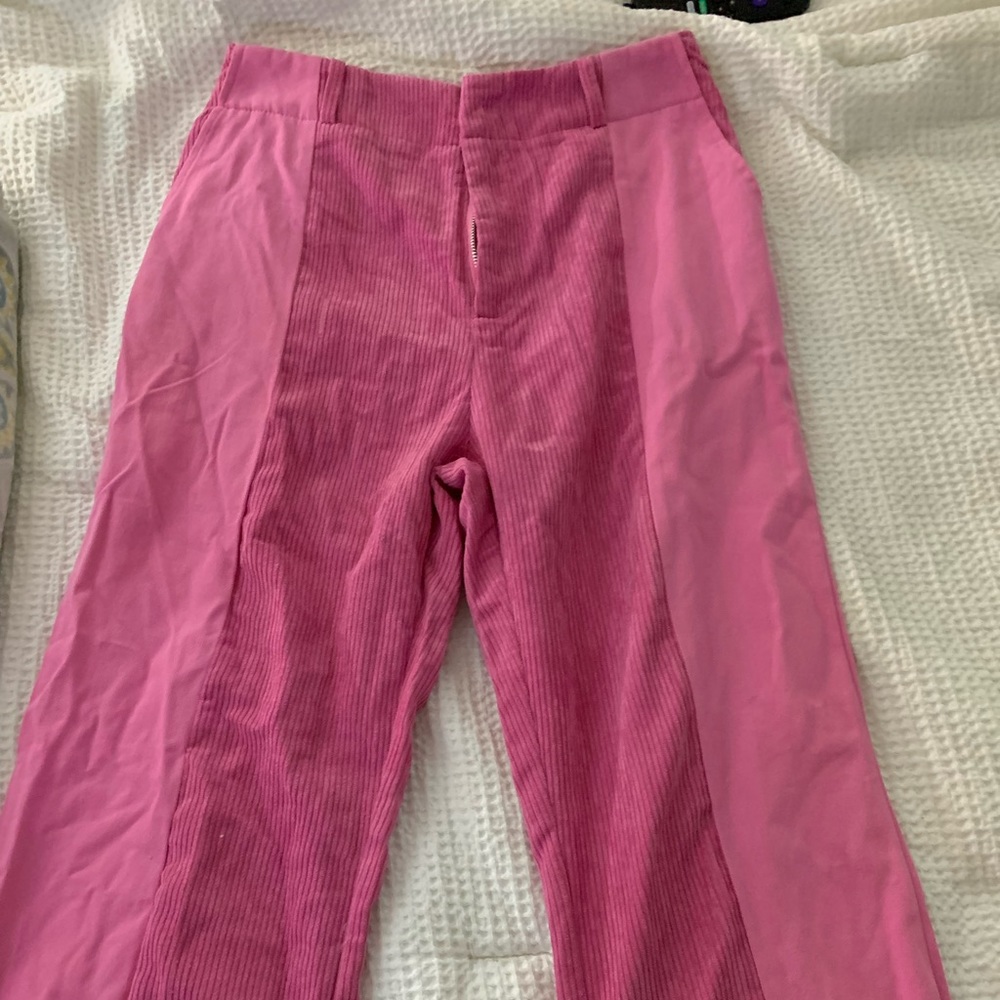 Pink courdory pants